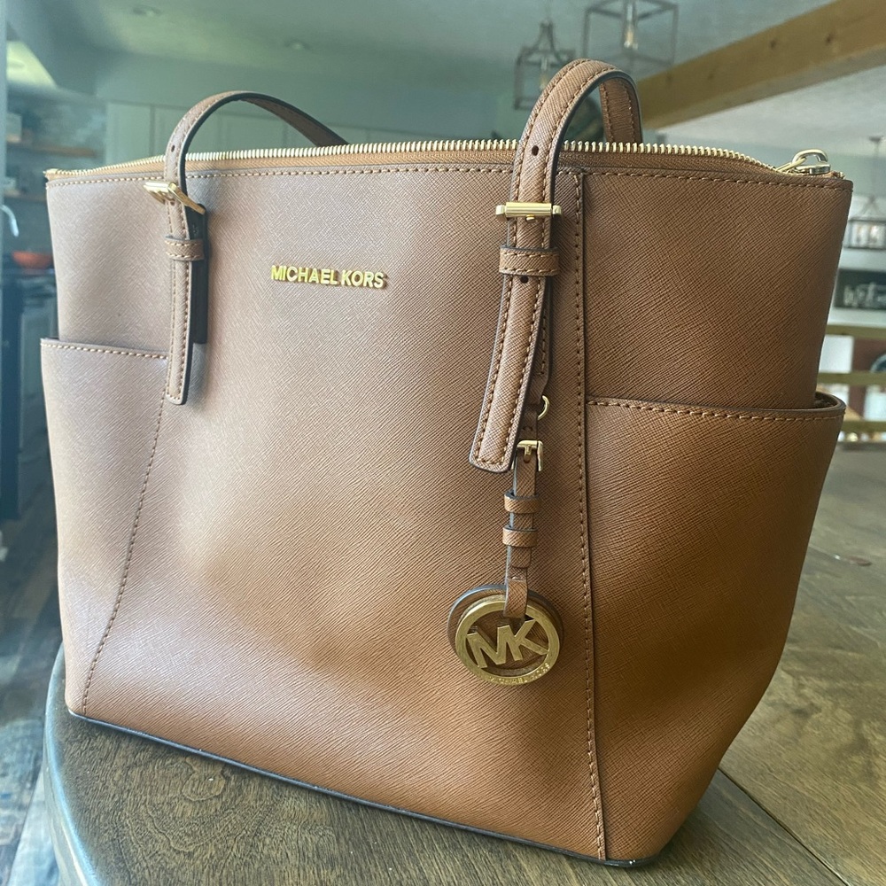 Michael Kors brown leather purse